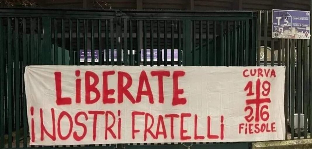 Braga Fiorentina striscione