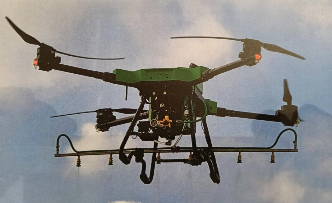 Un drone in azione