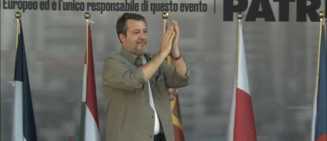 Salvini al summit dei patrioti a Milano ricorda Bongiorni: 